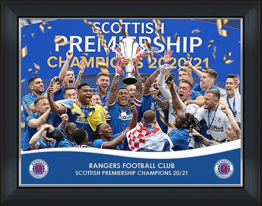 12x16 Premiership Champions 20/21 Trophy Lift Framed Print