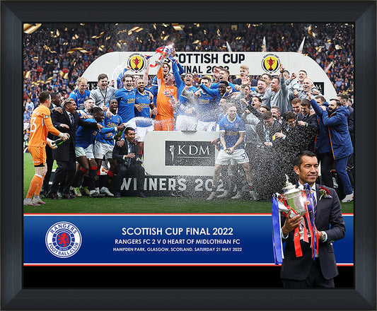 20x16" Rangers Scottish Cup Final Winners 2022 Framed Print