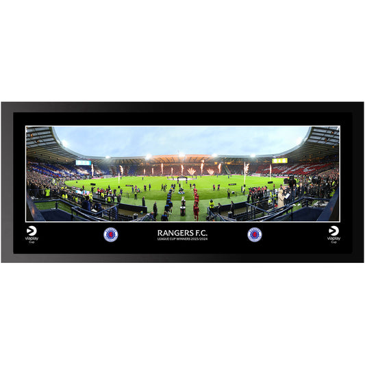 12x5" Panoramic Scottish League Cup Final Glass Frame 2023