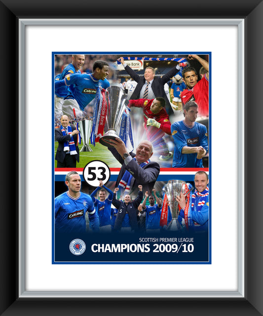 20x16" SPL Champions 2009/2010 Montage Framed Print