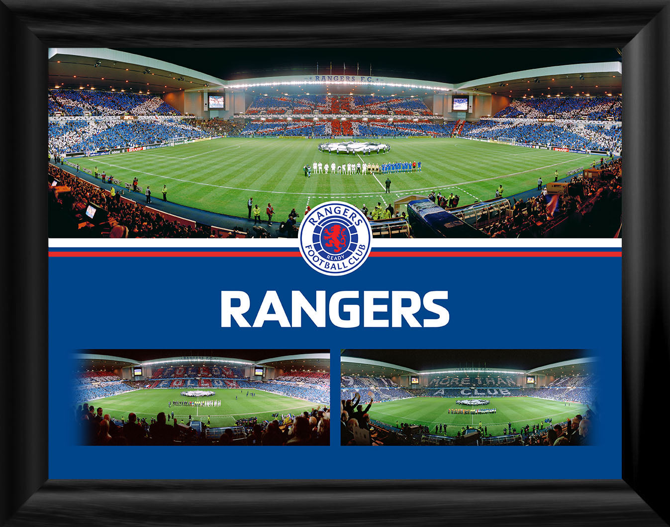 Ibrox Fan Celebration Montage 12x16" Framed Print