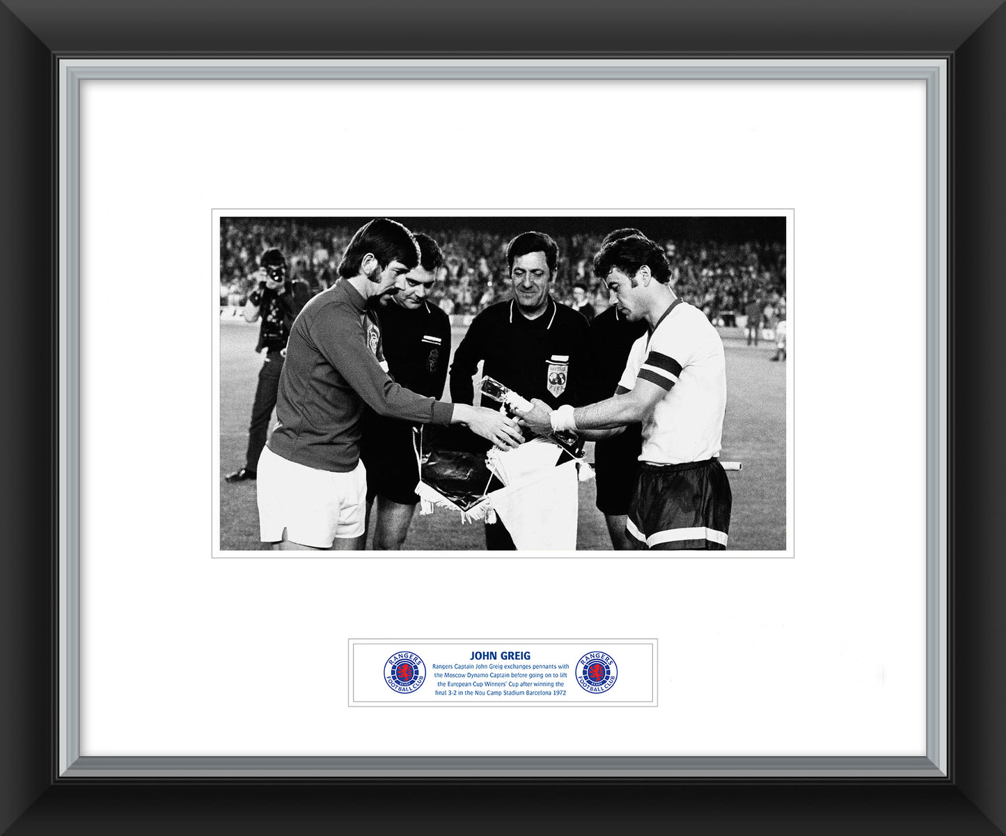 20x16 John Greig 1972 Cup Winners Cup Pennant Framed Print