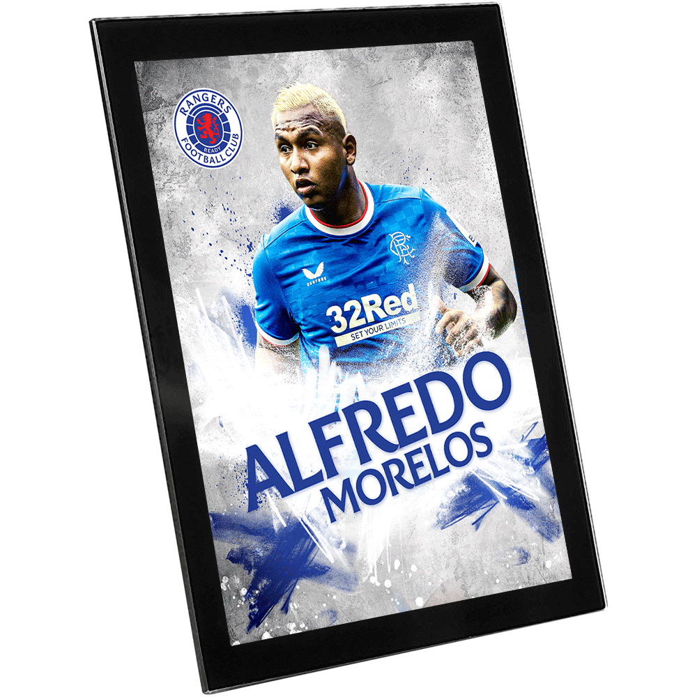 Alfredo Morelos Player Profile 8x6 Glass Frame