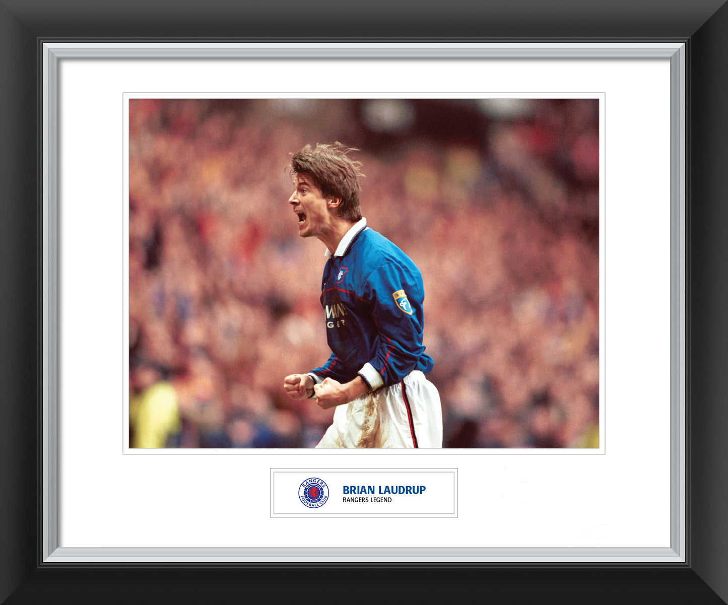 Brian Laudrup Signed Glasgow Rangers Shirt - Framed