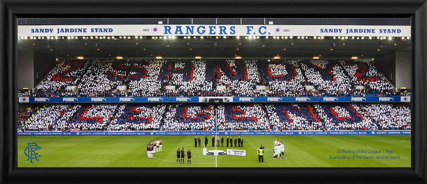 30x11" Sandy Jardine Fans Mosaic Commemorative Framed Print